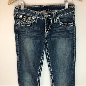 True Religion White Stitch Jeans